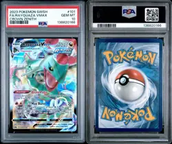 2023 POKEMON SWORD & SHIELD CROWN ZENITH #101 FULL ART/RAYQUAZA VMAX PSA 10 - Image 2