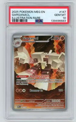 2025 Mega Evolution Series - Mega Evolution Garganacl PSA 10 Illustration Rare - Image 1