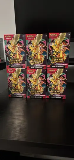 Pokemon TCG Mega Evolution Ascended Heroes Booster Bundles Lot (6) - Image 1