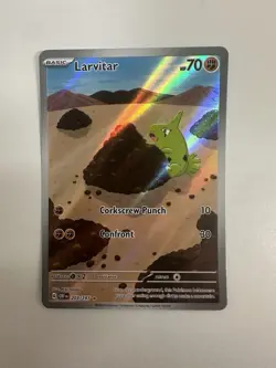 Pokemon Larvitar 203/197 Obsidian Flames Scarlet & Violet Illustration Rare - Image 1