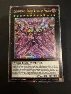 YUGIOH RAIDRAPTOR RISING REBLLION FALCON PHNI-EN045 1ST 25TH QUARTER CENTURY - Image 1