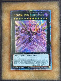Yugioh Raidraptor - Rising Rebellion Falcon PHNI-EN045 Quarter Century 1st Ed NM - Image 1