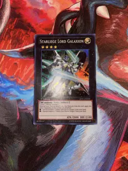 Yugioh! Starliege Lord Galaxion JOTL-EN050 Super Rare 1st Edition Light Play - Image 1