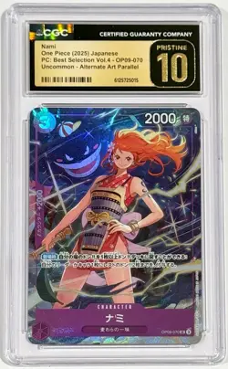 2025 One Piece Nami OP09-070 Alternate Art CGC 10 Pristine Premium Best Japanese - Image 1