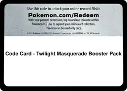 Pokemon TCG Twilight Masquerade Card 100ct Lot (Sent Digitally) +25 Extra Codes - Image 1