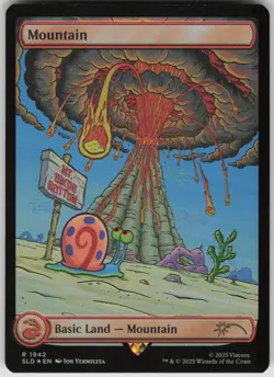 MTG Mountain Rainbow Foil NM Secret Lair Drop Series agic 1942 - Image 1