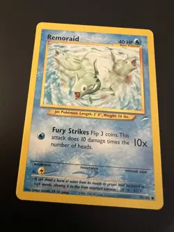 Remoraid 80/105 Neo Destiny Unlimited 2002 Pokemon Card Common NM - Image 1