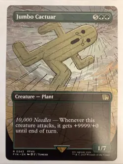 Jumbo Cactuar - #343 - Rare - Borderless - MTG: Final Fantasy - FIN - Image 1