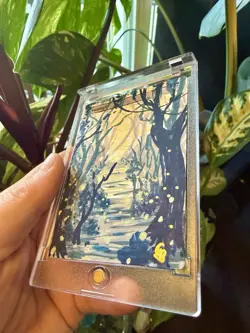 Magic The Gathering Alter Art Basic Land Swamp Hand Painted Acrylic Custom MTG - Image 1