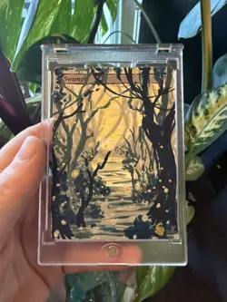 Magic The Gathering Alter Art Basic Land Swamp Hand Painted Acrylic Custom MTG - Image 2
