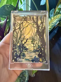 Magic The Gathering Alter Art Basic Land Swamp Hand Painted Acrylic Custom MTG - Image 3