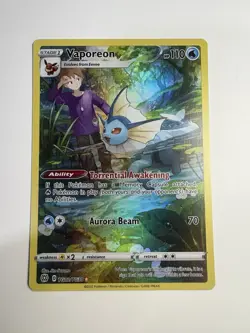 Pokemon Vaporeon Holo Rare TCG Card Sword & Shield: Brilliant Stars TG02/TG30 - Image 1