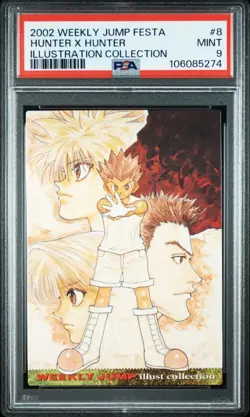 Hunter x Gon Kilua Kurapika Jump Festa 2003 Illustration Collection Card PSA9 - Image 1