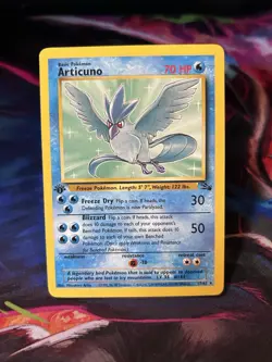 Articuno First Edition Non-Holo Card 17/62 Fossil LP Pokemon Card - Image 1