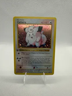 REPLICA-Wizards Clefairy Jungle 1st Ed Holo 5/102 Holo Rare 40 HP Eng 1999 - Image 1