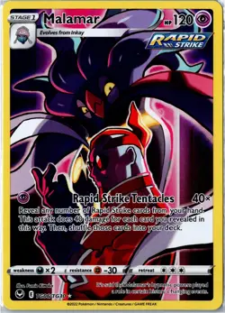 Pokemon Card - Malamar TG06/TG30 Silver Tempest Trainer Gallery Holo NM - Image 1