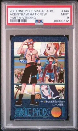 One Piece Straw Hat Voyage Photo 89 Ace PSA 9 Card 144 - Image 1