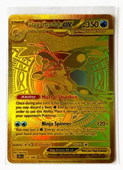2026 Pokemon Chaos Rising Mega Greninja EX 122/086 Me04 Hyper Rare Full Art - Image 1