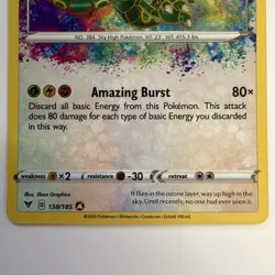 Pokemon Rayquaza 138/185 Swsh04: Vivid Voltage Holo Near Mint Fast Shipping - Image 5