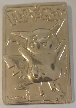 Pokemon PIKACHU Trading Card Bar - 23K Gold Plated - Image 2