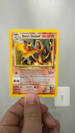 Blaine's Charizard 2/132 Holo Pokemon Gym Challenge ERROR Fighting Symbol LP+/NM - Image 2