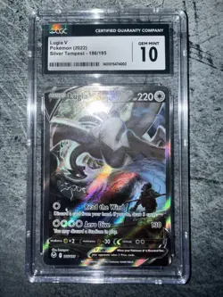 Pokemon Lugia V Silver Tempest Full Alt Art #186 CGC 10 Gem Mint - Image 1