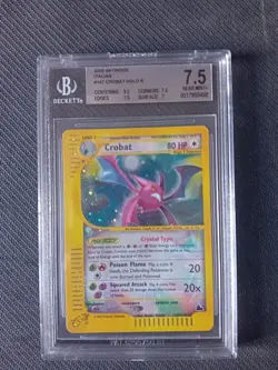 Pokemon BGS 7.5 Crystal Crobat #144 Full Art Skyridge 2003 English - Image 1