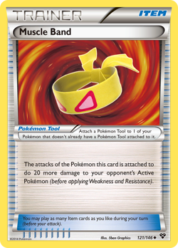 Muscle Band 121/146 XY Uncommon LP 2014 Reverse Holo GLC - Image 2