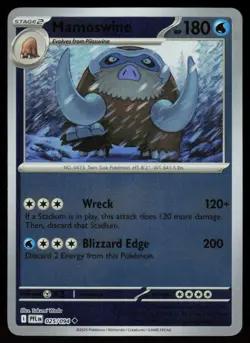 Mamoswine 025/094 Uncommon Phantasmal Flames Pokemon Reverse Holo Near Mint - Image 1