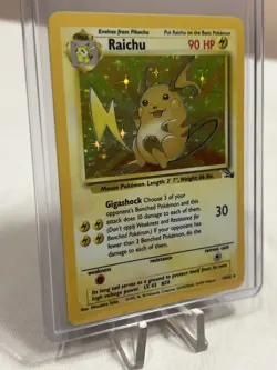 Raichu 14/62 Unlimited Holo Rare - Pokemon Fossil Set MP/HP - Image 2