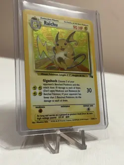 Raichu 14/62 Unlimited Holo Rare - Pokemon Fossil Set MP/HP - Image 5