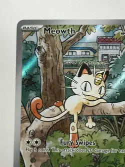 Pokemon Meowth 106/094 Me02 Phantasmal Flames Illustration Rare Holo English - Image 4