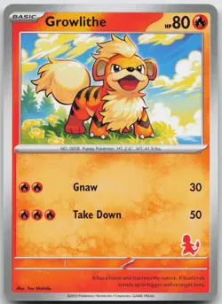 Growlithe Unconfirmed My First Battle Pokemon Near Mint - Image 1