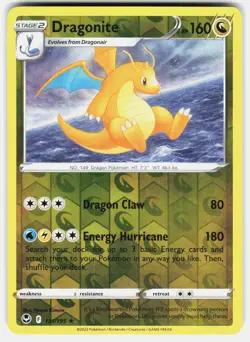 Dragonite 131/195 Holo Rare Silver Tempest Pokemon Reverse Holo Lightly Played - Image 2