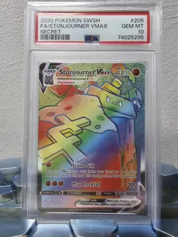 STONJOURNER VMAX 2020 Pokemon SWSH #205 Secret FA PSA 10 GEM MINT - Image 1