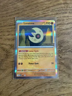 Lunatone MEP 004, Mega Evolution Stamped, Prerelease Pokemon Tcg Promo Mep004 - Image 1