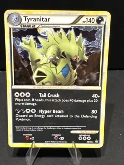 Tyranitar 26/95 Cosmos Holo Rare HGSS Unleashed Pokemon - Image 1