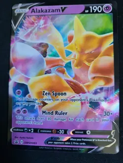 Alakazam V SWSH083 - Holo Black Star Promo Card - Pokemon - Image 1