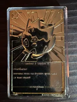 1999 Pokemon TCG Burger King Togepi 23k Gold Plated Card w/ CoA and Pokeball - Image 5