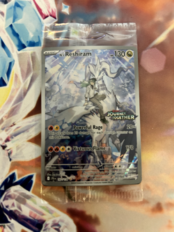 Pokemon Reshiram 167/159 IR Journey Together Stamped Promo Box Topper Sealed - Image 1