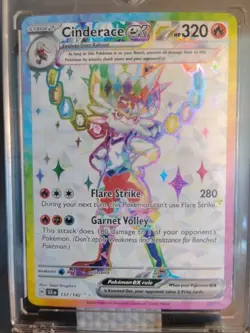 Pokemon TCG Cinderace ex Stellar Crown #157/142 Secret Rare NM/M - Image 1