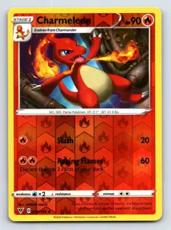Charmeleon 024/185 Uncommon Vivid Voltage Pokemon Reverse Holo Near Mint - Image 1
