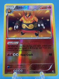 Pokemon TCG Emboar Black and White 20/114 Reverse Holo Holo Rare Mint - Image 1