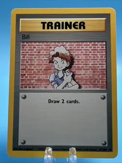 Pokemon Trainer Bill Base Set 91/102. Vintage Common Shadowless 1999 - Image 1
