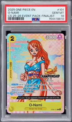 2025 One Piece OP06-101 O-Nami Championship Finalist CS 25-26 Event Pack PSA 10 - Image 1