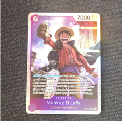 Bandai One Piece Card Game Monkey D. Luffy SR Holo 7000 Power ENG ST26-005 - Image 1
