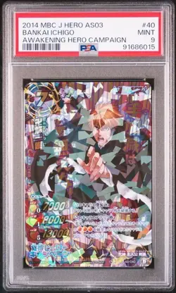 Kurosaki Ichigo Bleach PSA 9 J3 P As-040 Awakening Hero Promo Card - Image 1