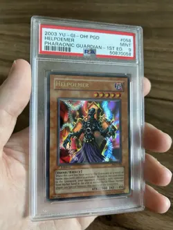 2003 YU-GI-OH! PGD-PHARAONIC GUARDIAN 1ST ED #058 HELPOEMER PSA 9 - Image 2