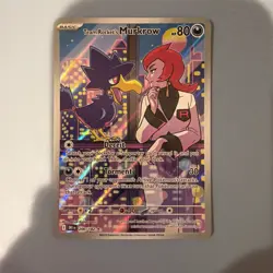 Pokemon TCG Destined Rivals Team Rockets Murkrow Card 200/182 - Image 1