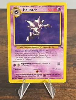 Pokemon TCG Haunter Fossil 21/62 Unlimited Regular Non-Holo Card - Image 1